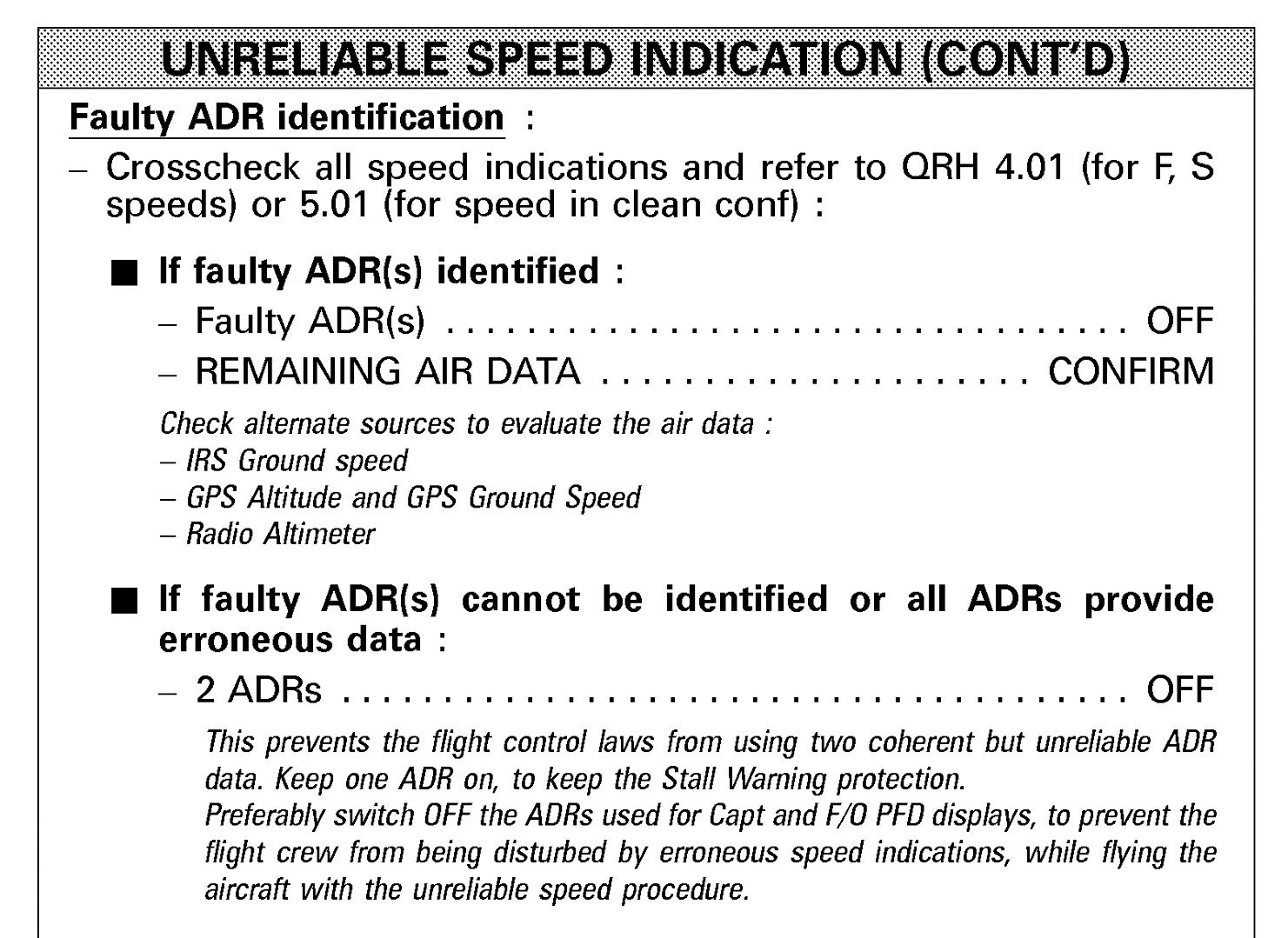 A336 QRH excerpt